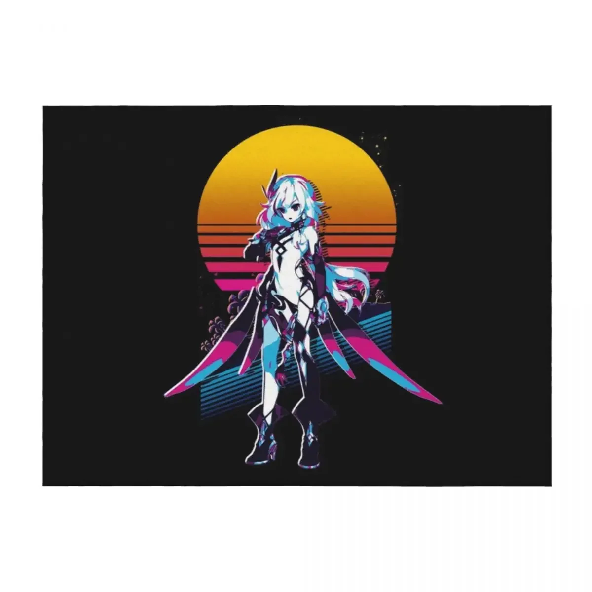 

Honkai Impact - Fu Hua *80s retro* Throw Blanket Furrys Cute Plaid Picnic Thermals For Travel Blankets