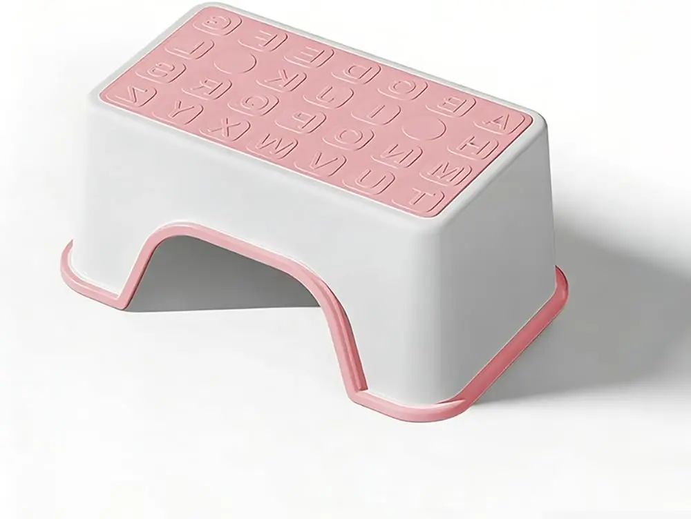 

Non-Slip Toddler Step Stool, 5"H, 150lbs Capacity, Lightweight, for Bathroom & Potty Training - Pink