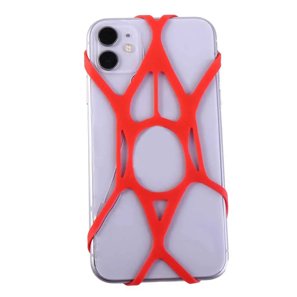 

Red Security Strap Elastic Motorcycle Silicone Cell Phone Mount Bike Phone Holder Phones Holder Band Handlebar Security Bands