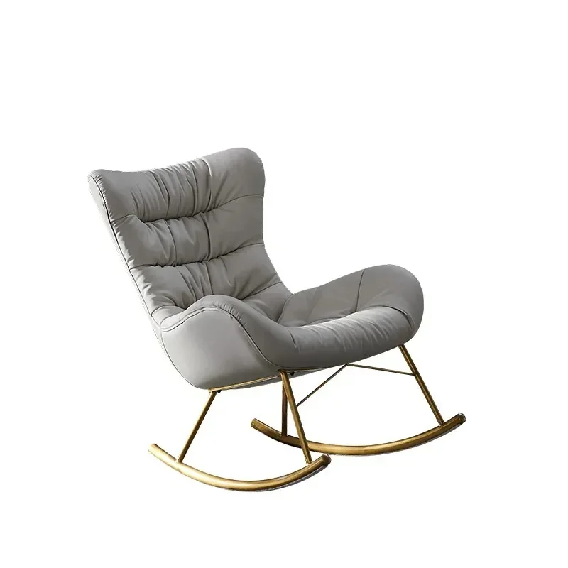 Simple modern home lazy recliner Nordic balcony bedroom nap sofa chair light luxury leisure American single rocking chair