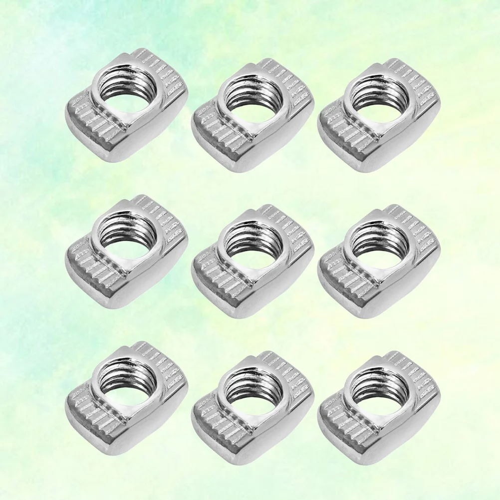 

200Pcs Aluminum Profile T-Nuts Nickel Plated Carbon Steel M4x10x6 Durable Rust Resistant for European Aluminum Extrusions