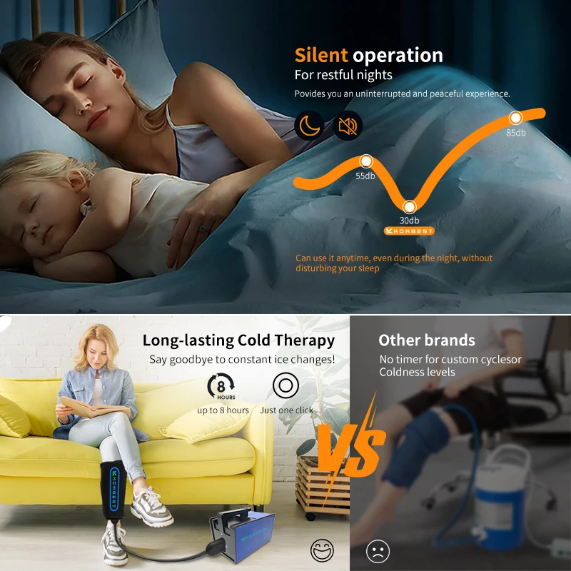 ZJW STLF High Quality Customized Wholesale Cryo Ice Water Cold Therapy Machine Knee Physical System with Cuff for Leg and Foot