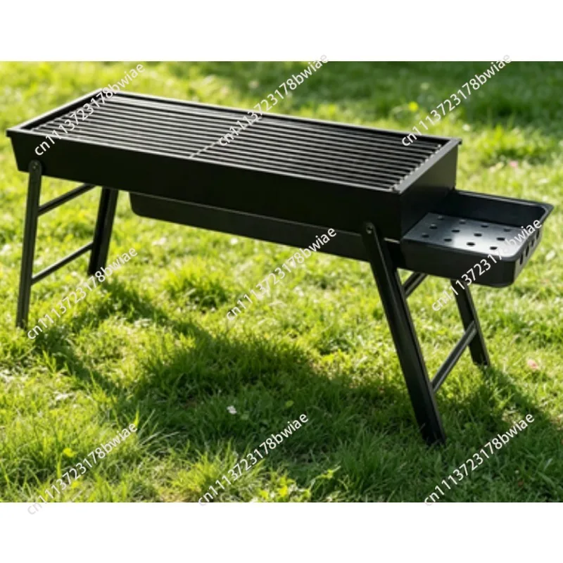 Home folding portable bbq grill set - complete charcoal grill for backyard, outdoor picnics, and camping