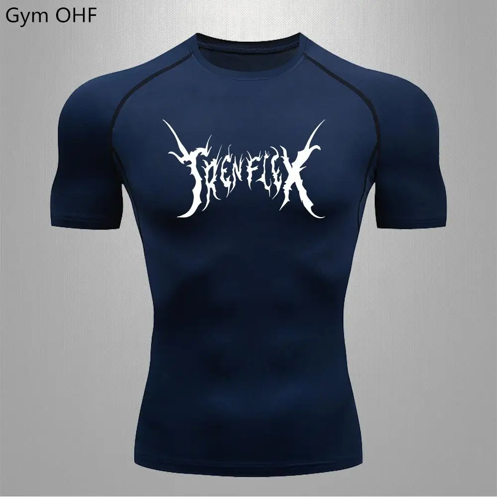 Gym Fitness T-Shirt Men\'s Muscle Compression Shirt Outdoor Jogging Sportswear Quick-Drying Breathable Sport Bottoming Shirts Men