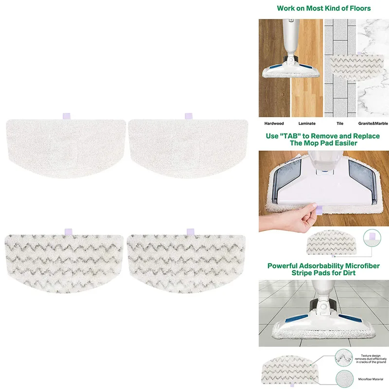 Steam Mop Pads Replacement For Bissell Powerfresh Steam Mop 1940 1544 2075 1440 1806 Series