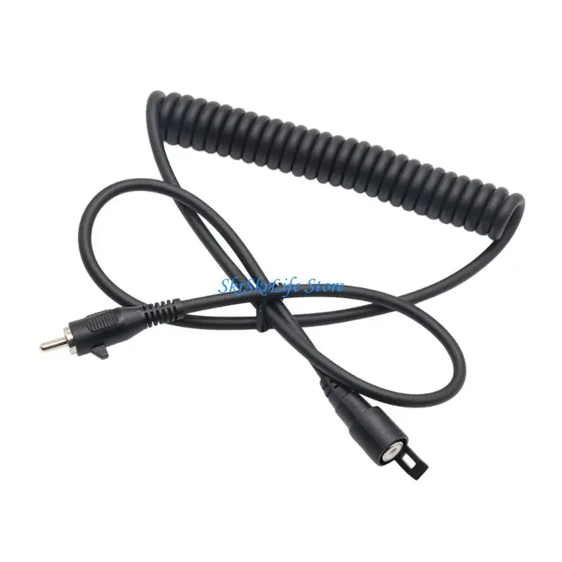 E65E Adjustable Length AV Connector Charging Cable In Black Finish For Multiple Electronics Devices Power Cord