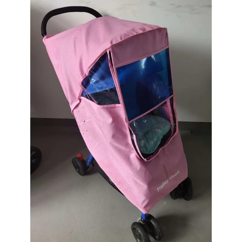 Baby Stroller Rain Cover Stroller Windshield Umbrella Car Windshield Cozy Raincoat Trolley Cover