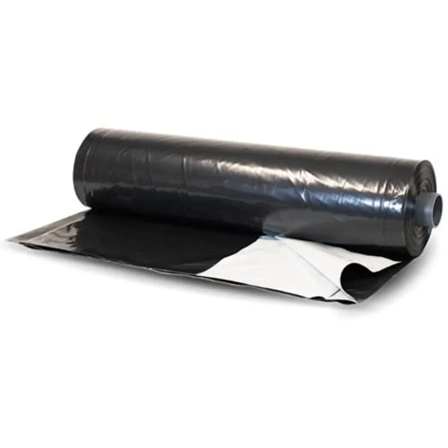 Panda Film Light Deprivation Greenhouse Cover - 6 mil - - 100% Blackout Tarp, Black White Plastic Sheeting, Green House Poly Fi