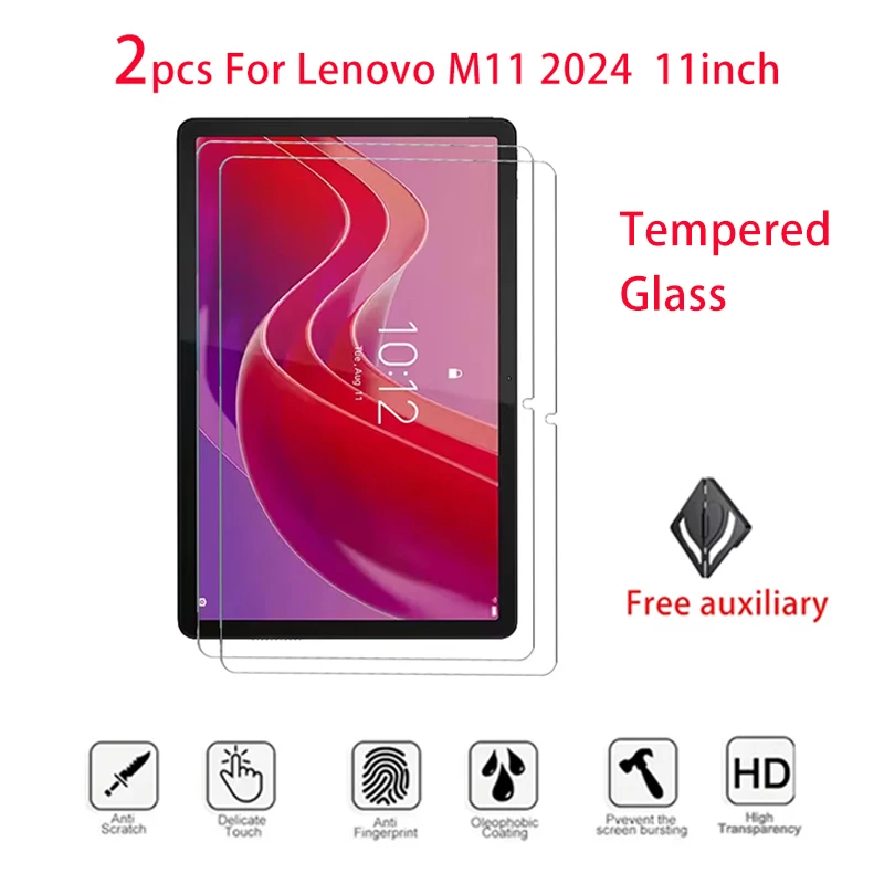 

Защитная пленка для экрана Lenovo Tab M11 2024, 11 дюймов, планшет Lenovo M11, защитная пленка из закаленного стекла, 2 шт.