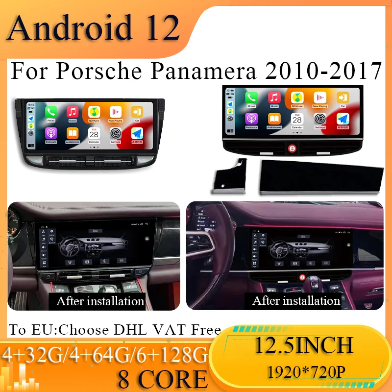 

Новый стиль Android 12 автомобильное радио для Porsche Panamera 2010-2017 экран мультимедийный плеер GPS Навигация DVD Авто Стерео Carplay 4G