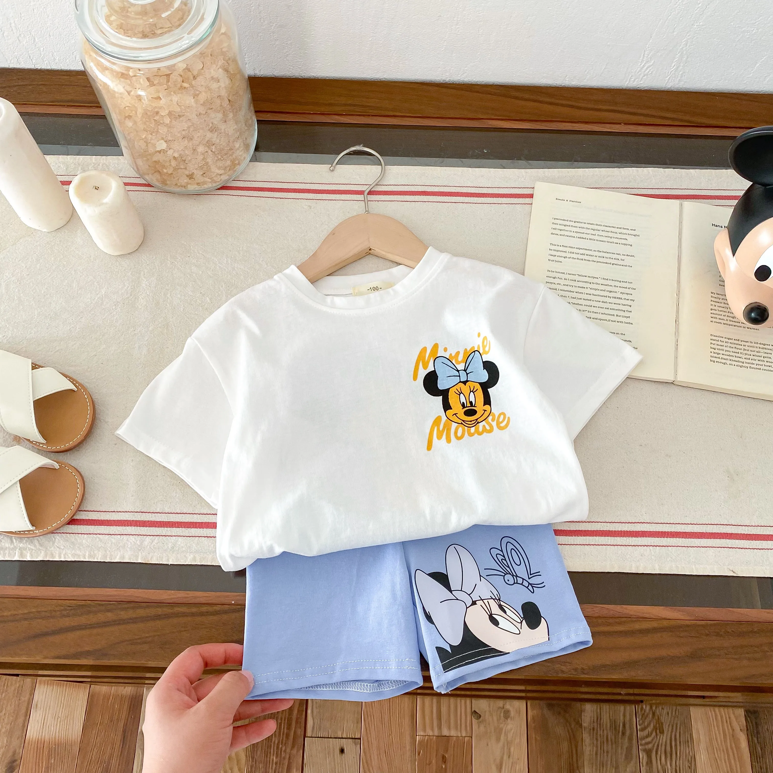 Trendy Brand Baby Girl T-shirt Shorts Set Summer Clothing Children\'s Wear Short Sleeve Suit Kids Disney Cartoon Cute Tracksuits