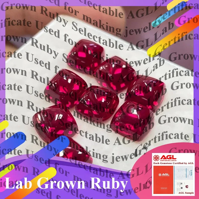 

Lab Grown Ruby Gemstone Pigeon Blood Red for DIY Jewelry Making Charms Crafting Supplies Multiple Shapes Certificate Included