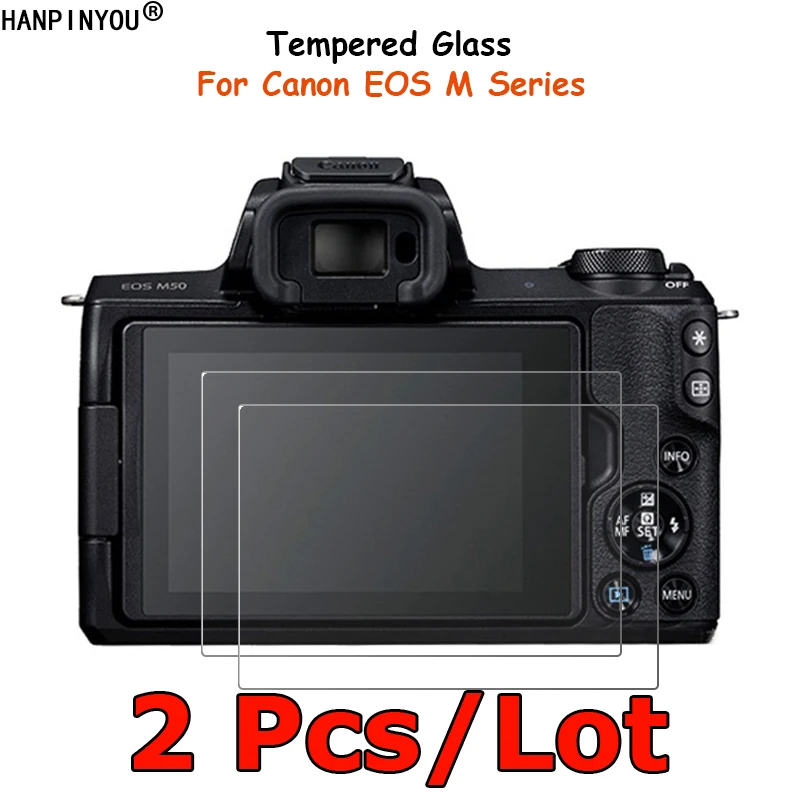 2 Pcs/Lot For Canon EOS M6 M2 M50 Mark II M3 M5 M10 M6 M100 M200 Tempered Glass Camera Screen Protector Film Guard