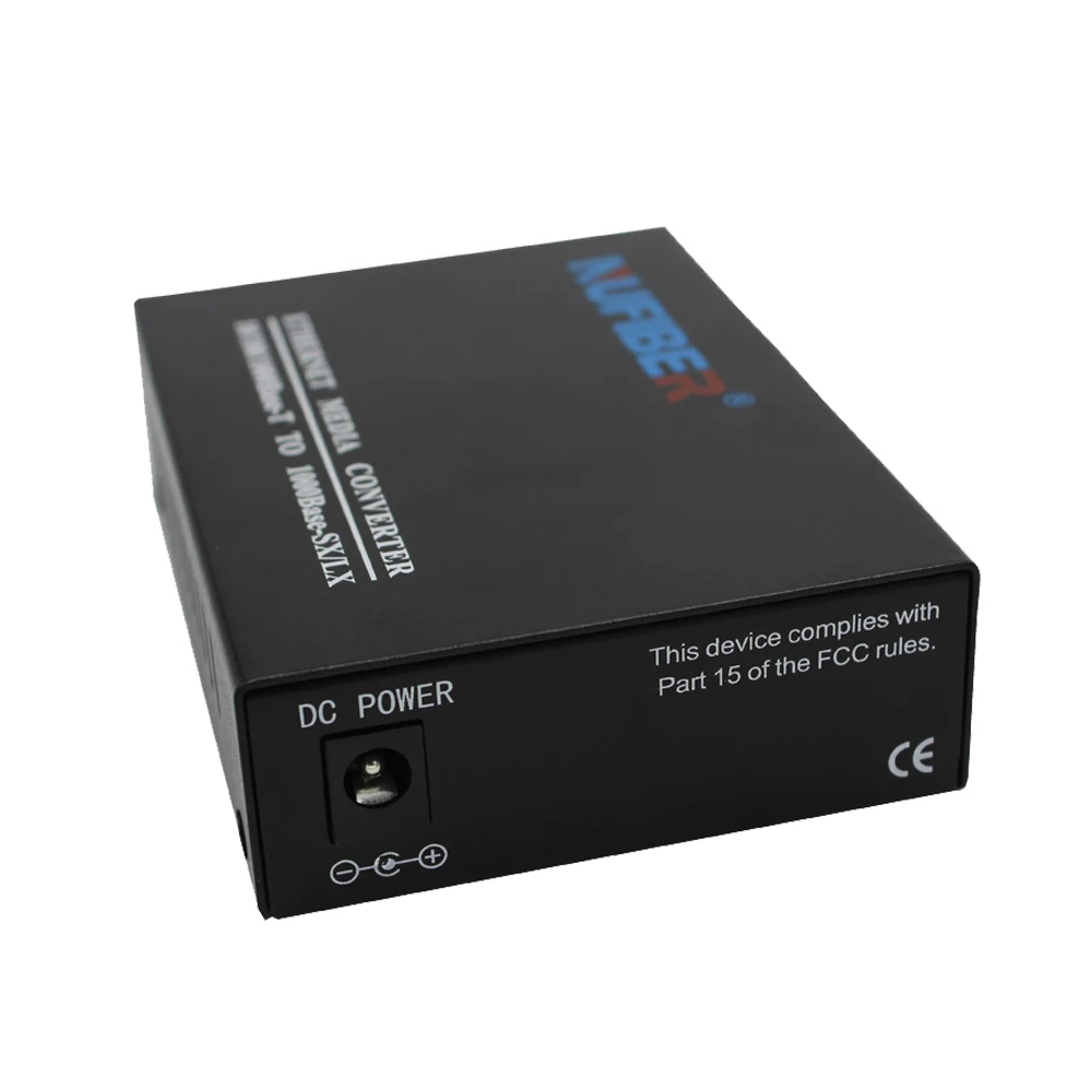 Nufiber NF-C2200SX Gigabit Optical Media Converter 1000Mbps Fiber Duplex MMF 850nm 550m Dual Fiber SC DC5V1A IP Network