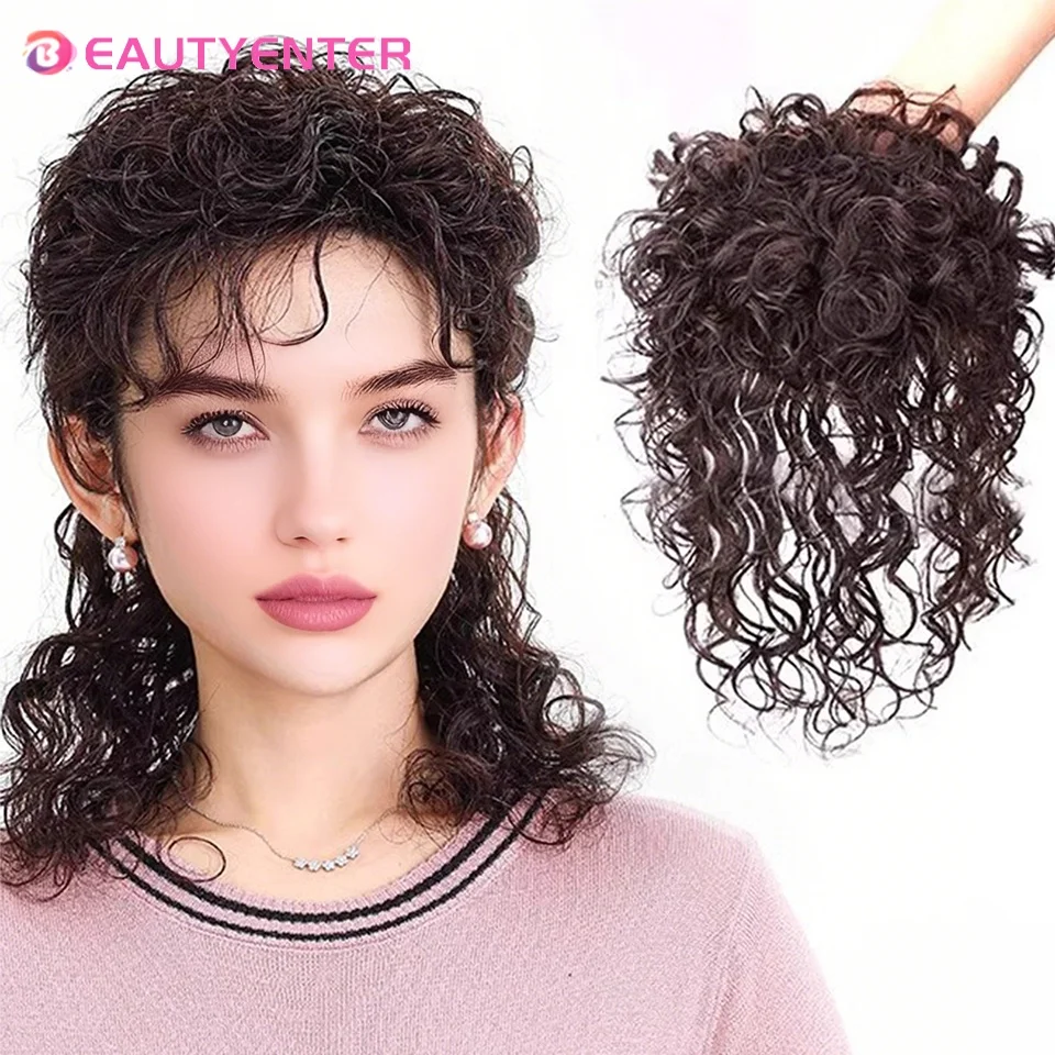 

BEAUTYENTER волосы 3D воздушная челка с бахромой на заколке для наращивания волос парики накладные волосы челка парики топперы для выпадения волос