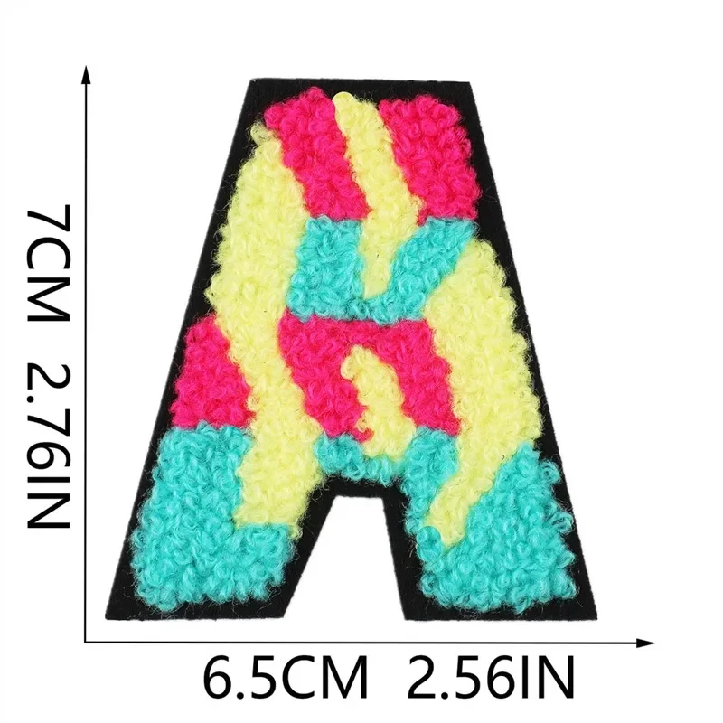 50Pcs Bulk Embroidered Patch Iron On Patche for Clothing Letter Alphabet Clothe Sticker Fabric Sewing Thermal Adhesive Applique