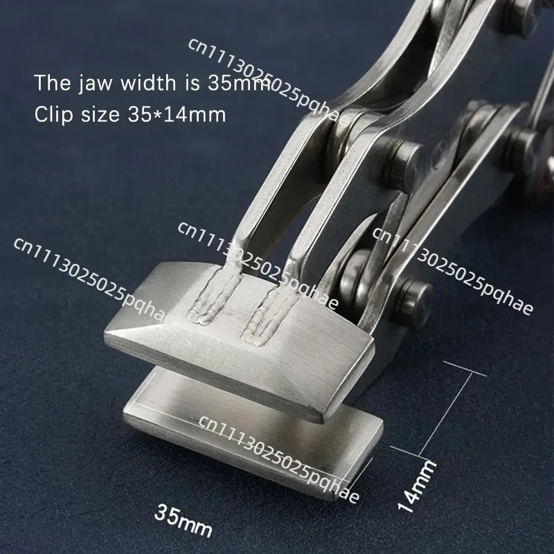 DIY Integrated Chuck Flat Pliers High-Quality Parallel Pliers Stainless Steel Handmade Leather Tool Pliers 35mm