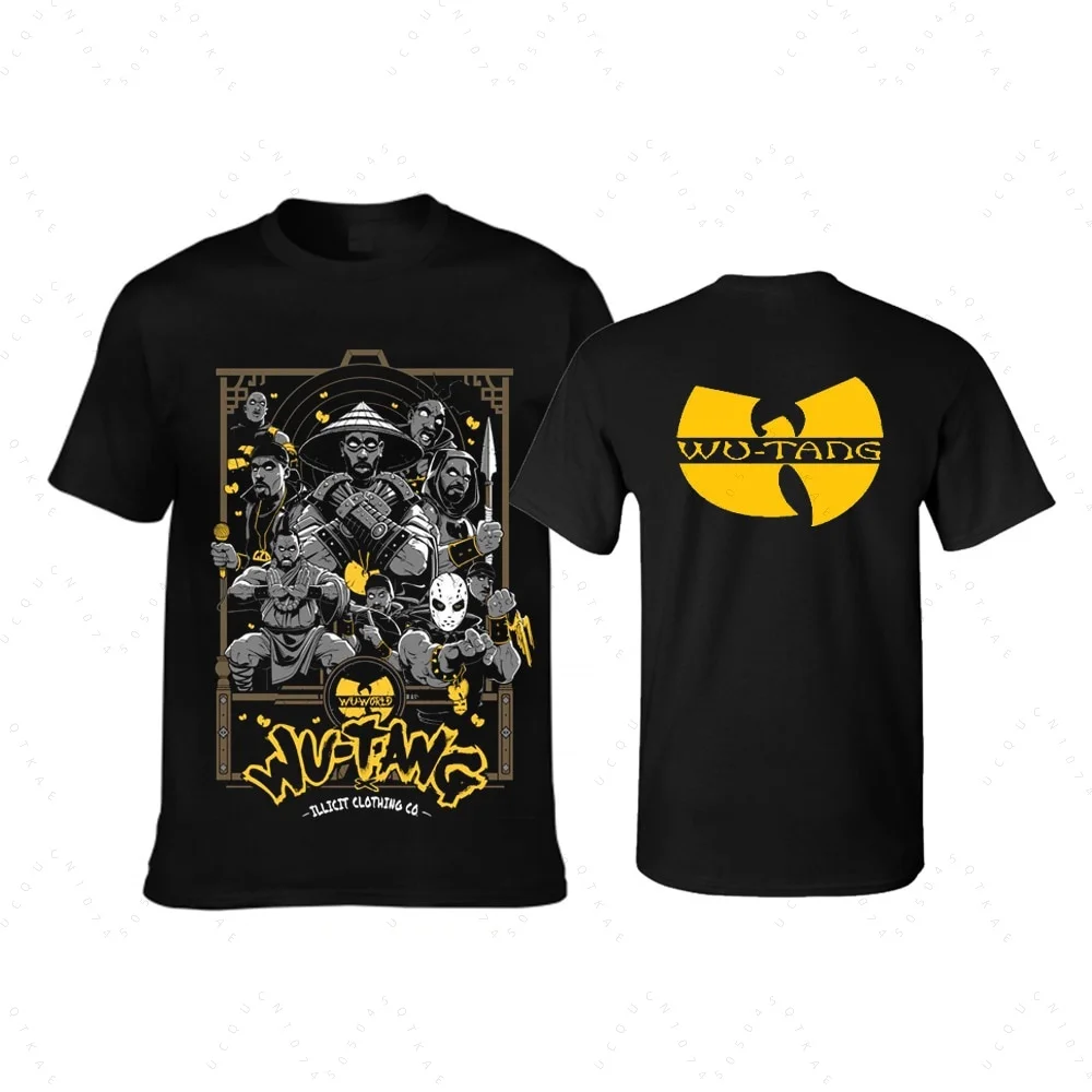 WU-TANG Clan Album Poster Peripherals Printed T Shirts Classic Street Hip Hop Music Fashion Tee Men Women Oversized Harajuku Top