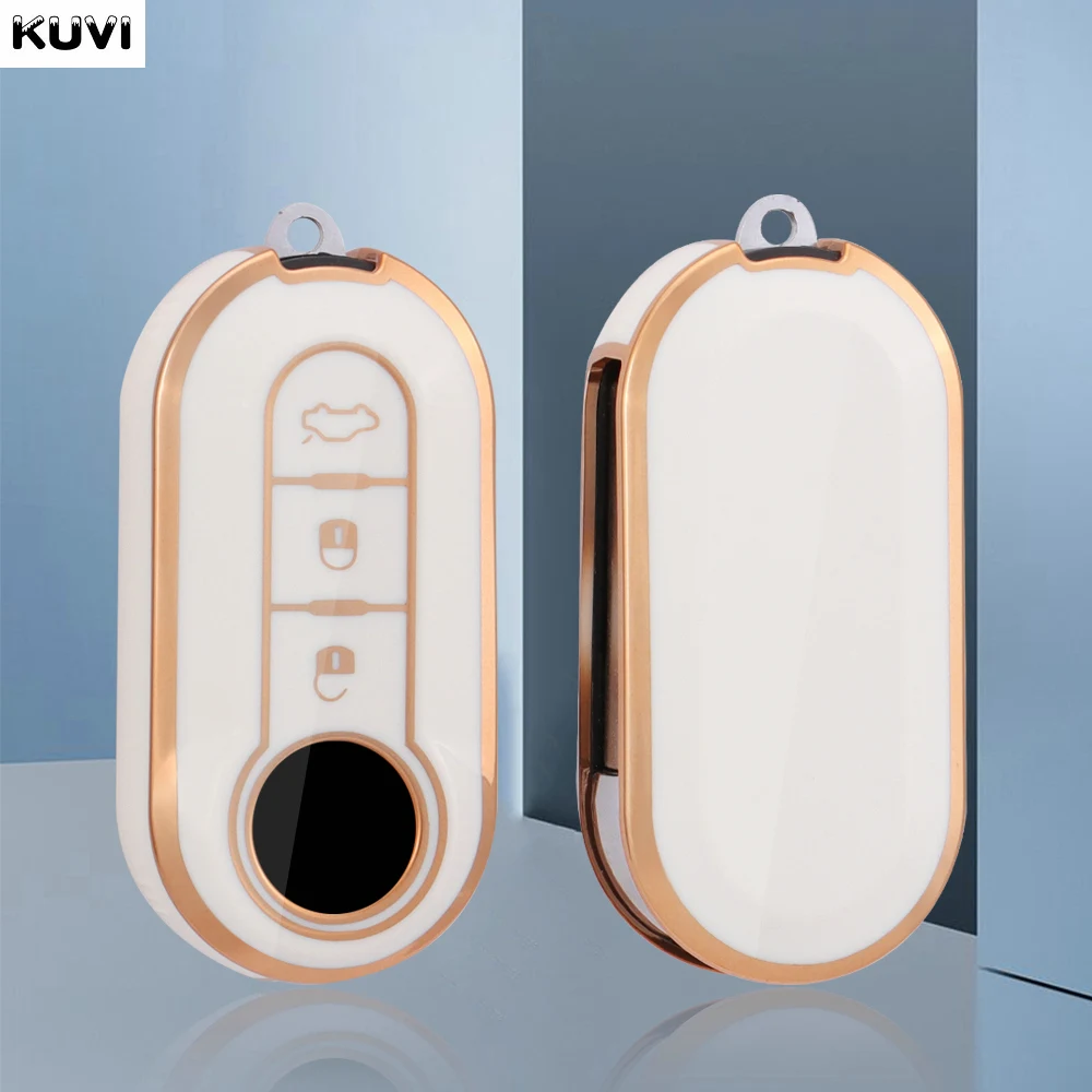 New TPU Car Flip Key Case Cover Shell For FIAT 500 Ducato Punto Panda Lancia Musa For Citroen Jumper Peugeot Boxer Accessories