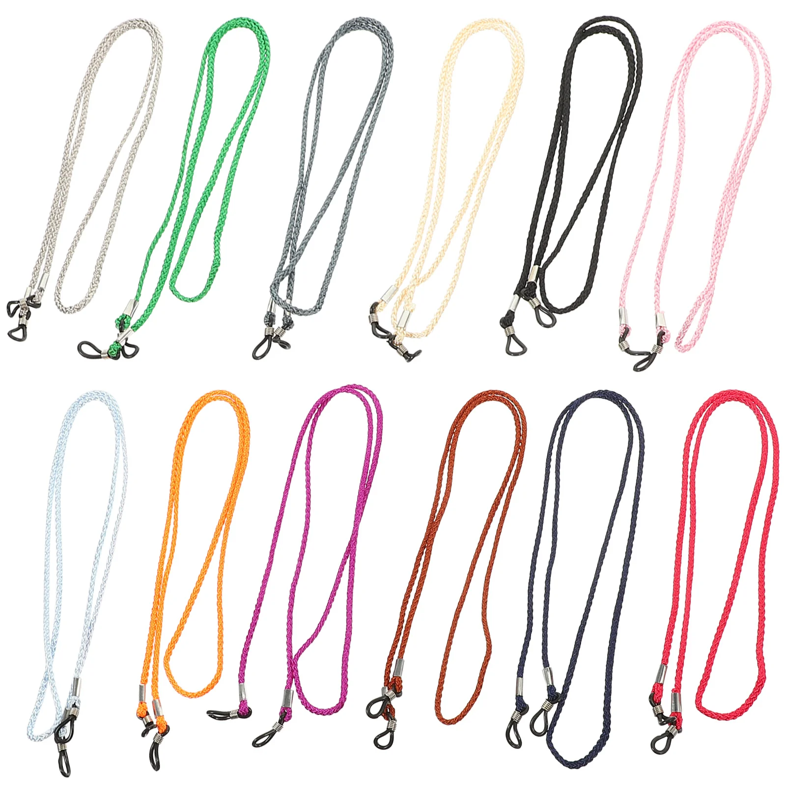 12 個の眼鏡コード滑り止め厚みのあるメガネ紐耐久性のある眼鏡チェーンスポーツ活動中のメガネの落下を防止します