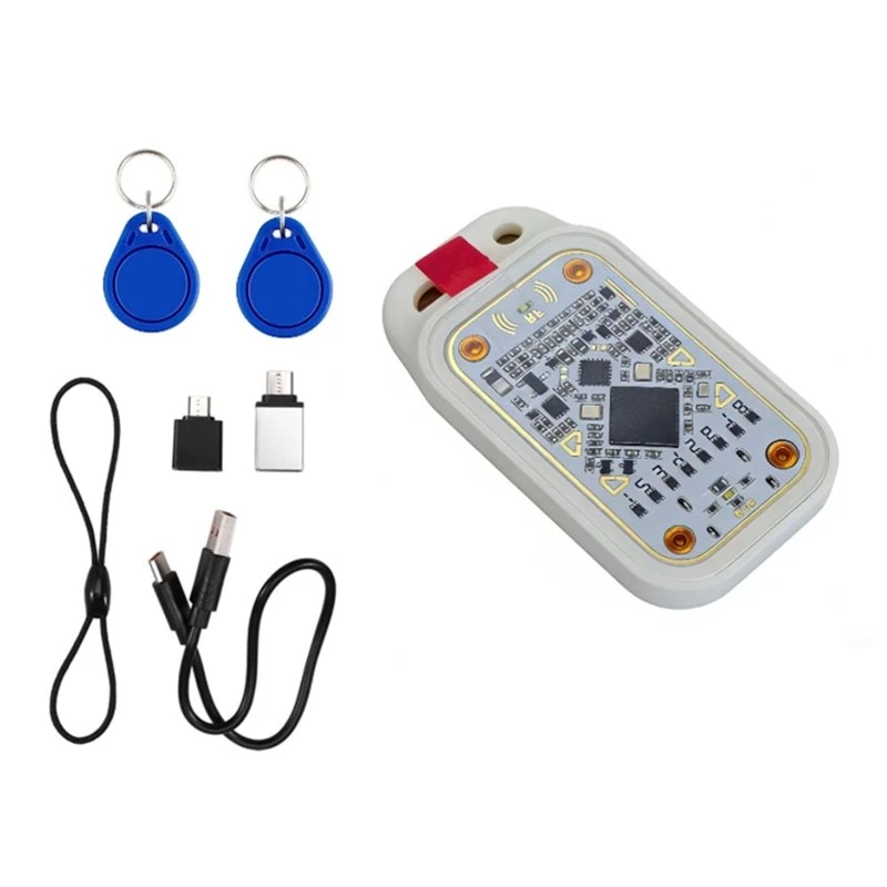 AB25-Chameleon V3.0 RFID Smart Chip Emulator Reader Read Writer ID IC 125Khz 13.56Mhz Card Smart Tag Copyer +2X UID Keychain