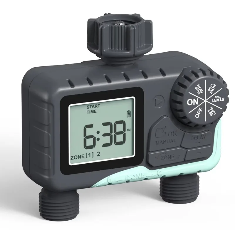 Dual-outlet Digital Water Pump Timer Plastic High Quality Water Timer for Garden Hose