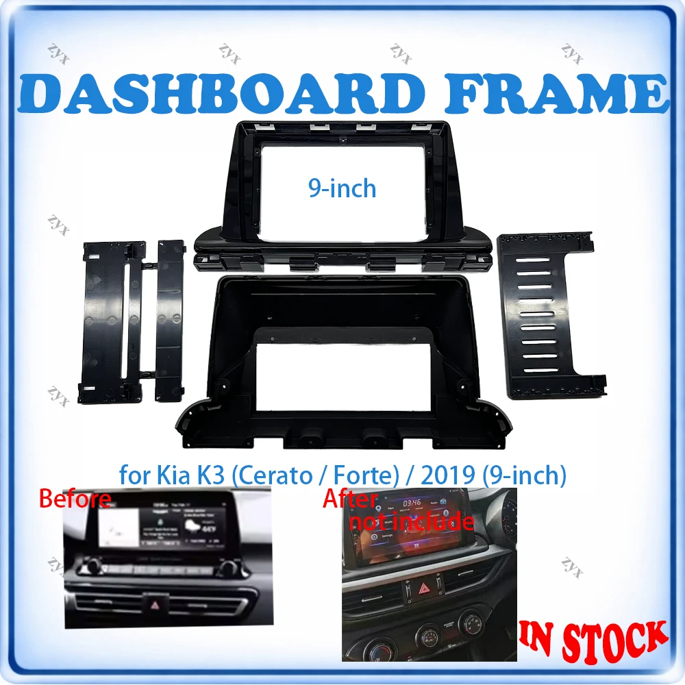Car Radio Fascia Frame For Kia Cerato K3 2019 9 inch Wiring Harness Power Cable Car Accessories Plug & Play