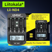 LiitoKala Lii-ND4 NiMH/ acd charging Aa screen Aaa and test battery capacity for 1.2v Aaa and 9V 5th charger Discharge test