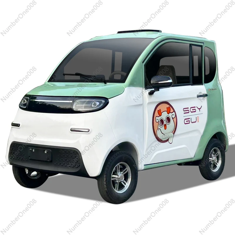 

Electric Four-wheeler Household Adult Travel Small Women Fully Enclosed Oil-electric Dual-purpose Old Man Le Battery Car