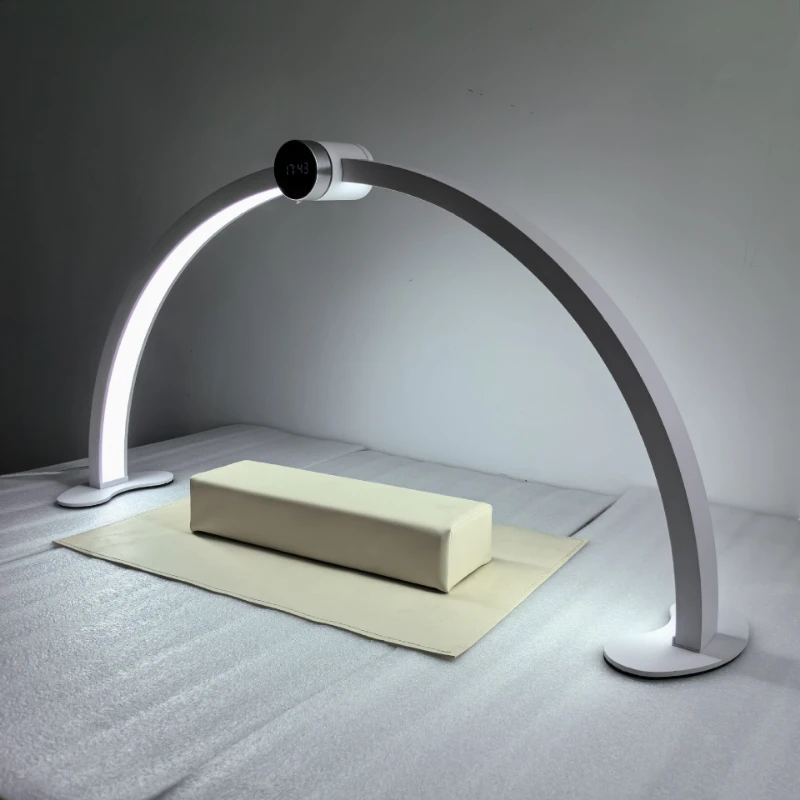 Salone di bellezza LED Half Moon Nail Table Photography Lamp per l'estensione delle ciglia sopracciglio Eyelash Lamp Arch Nail Lamp Supplement