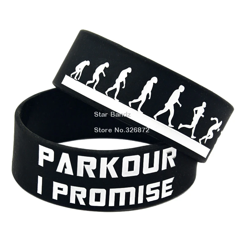 1 Stück 1 Zoll Breites Parkour Sport Motivations-Armband Ich Verspreche Silikon-Armband für Fitness – Detail 5