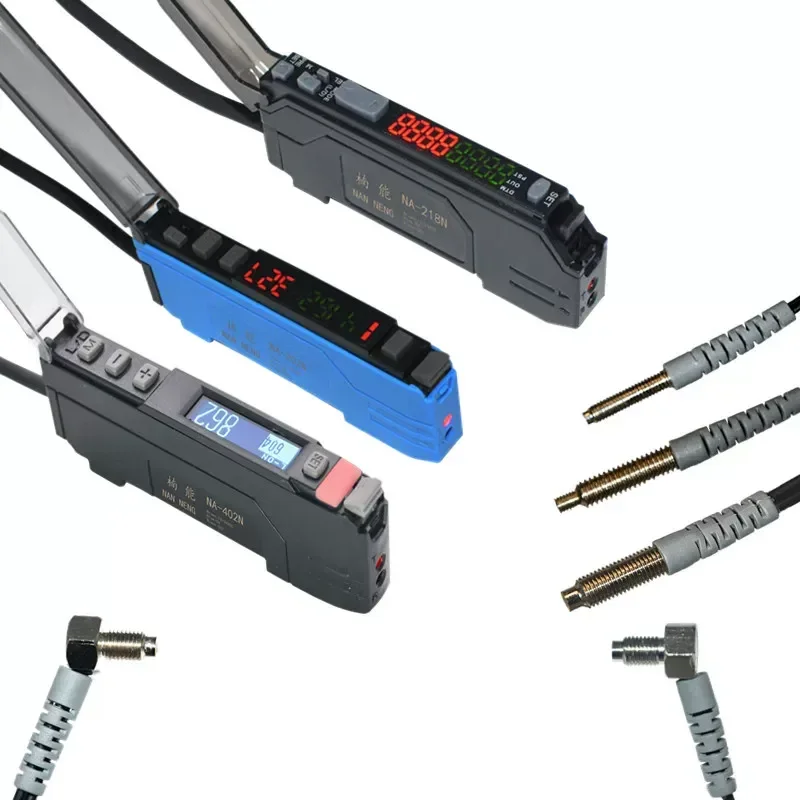 NA-402N NA-218N Digital Display Fiber Amplifier Sensor Diffuse Reflection Optoelectronic Switch for Automation