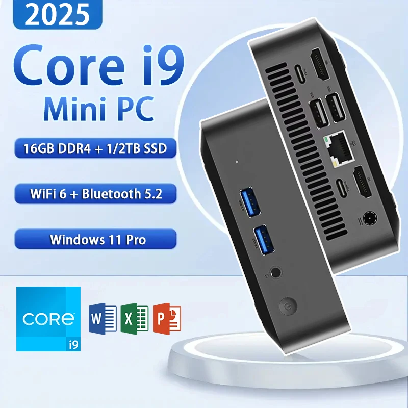 كمبيوتر صغير جديد Core i9 8950HK يعمل بنظام التشغيل Windows 11 16GB DDR4 512GB 1 تيرا بايت 2 تيرا بايت SSD محمول للألعاب كمبيوتر صغير واي فاي 6 4K كمبيوتر صغير سطح المكتب
