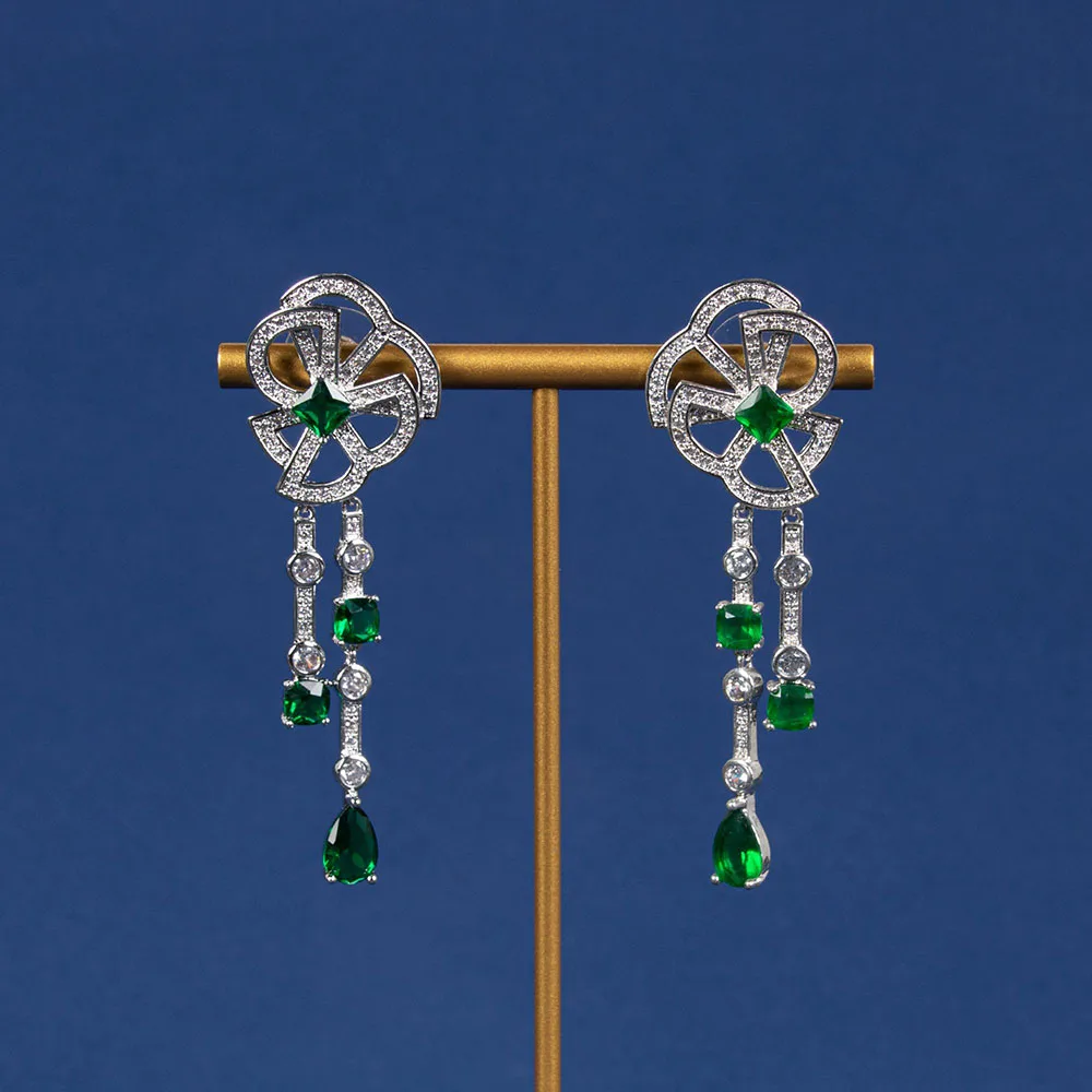 HIBRIDE Vintage Court Style Earrings Hundred with Accessories Drops Jewellery Party Dress Bridal Wedding Holiday Dinner E57