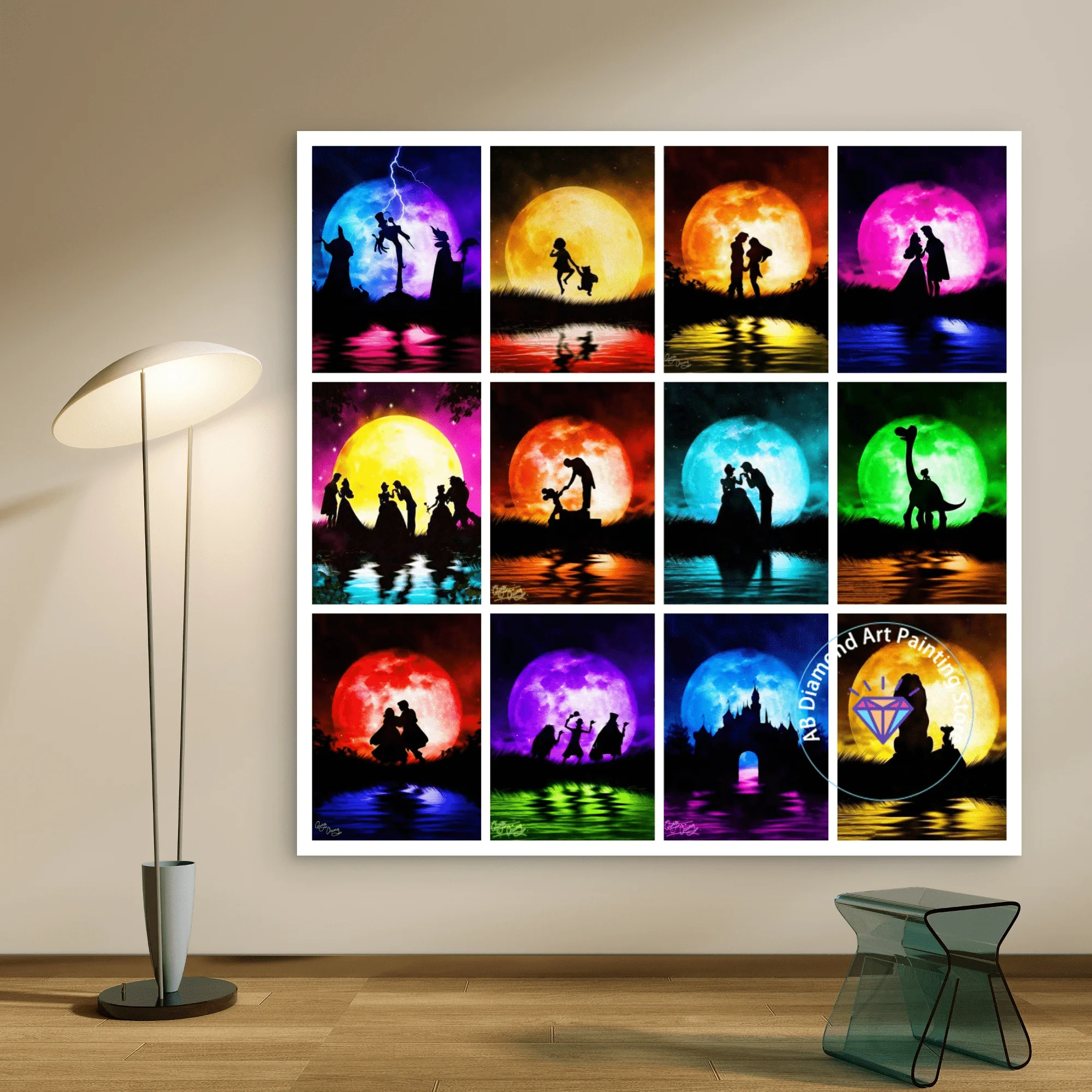 

Snow White Castle AB Diamond Painting Kit 5D DIY Lion King Diamond Embroidery Cross Embroidery Handmade Art Gift Home Decoration