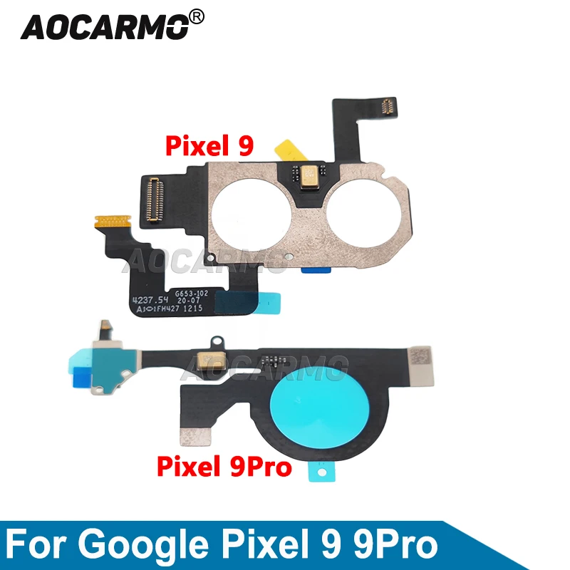 Aocarmo For Google Pixel 9 9Pro XL Flash Light Sensor Top Noise Reduction Microphone Connection Small Board Flex Cable Repair