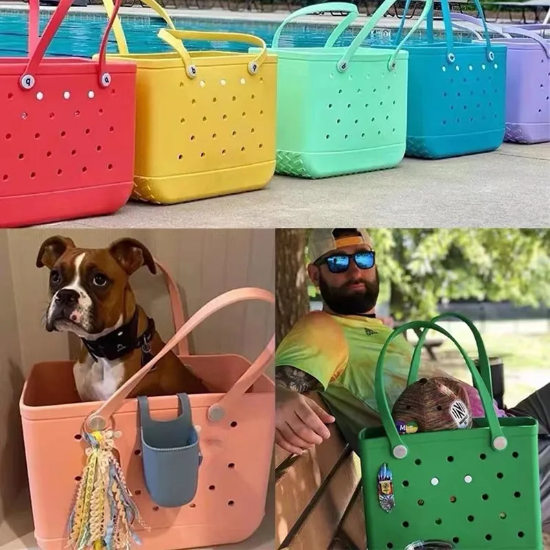 Women Handbags Candy Color Jelly Bag Large Beach Bags for Women Storage Shoulder Bag Luxury Designer Basket Bags Tote Bags