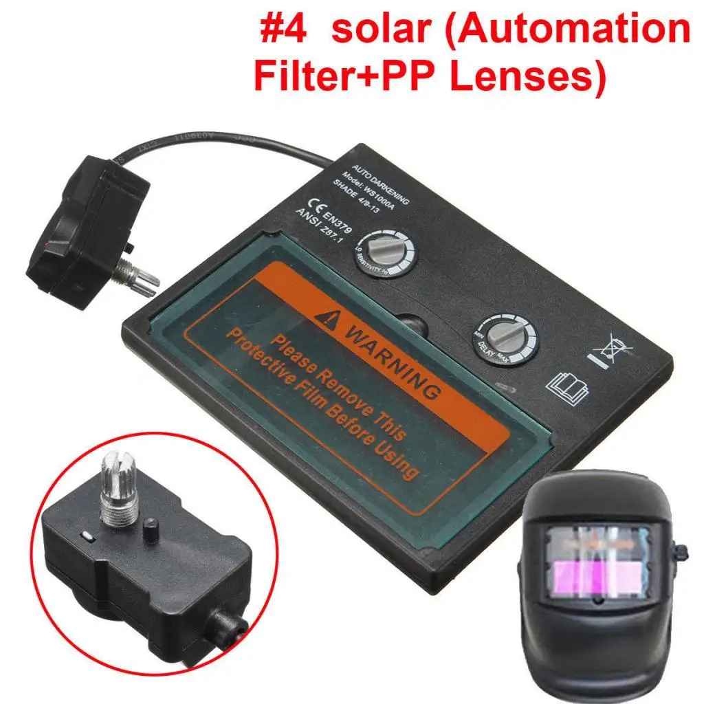 Auto Darkening LCD Welding Helmet Lens Screen Goggles Filter Welding Mask Replacement for Stick Mig Tig 110x90mm