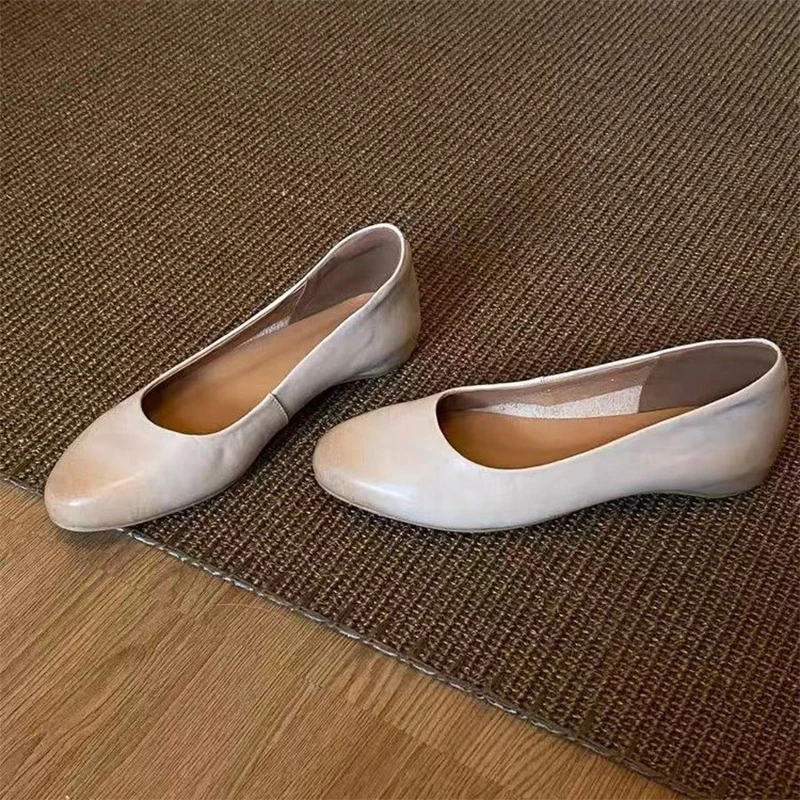 

Women Flats Shoes Elegant Dress Shallow Shoes Casual Sandals Autumn Round Toe Soft Leather Shoes 2025 New Sport Zapatos Sneaker
