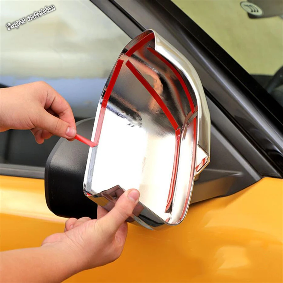 Rearview Mirror Cap Shell Decoration Protection Cover Trim For Ford Bronco Sport 2021 - 2025 ABS Chrome Accessories Exterior Kit