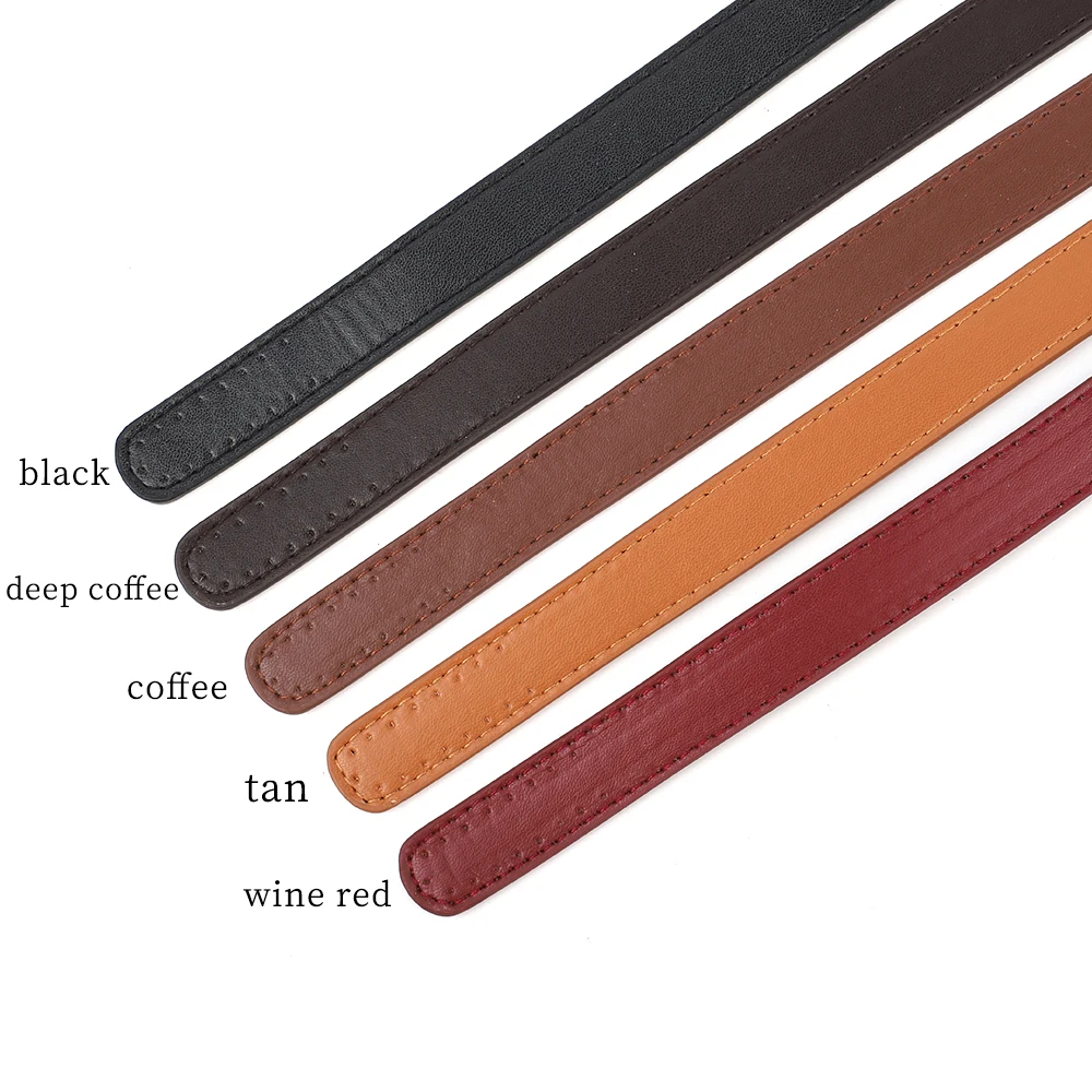 60cm PU Leather Bag Strap Shoulder Bag Handle Belt Band for Women Handbag Handmade DIY Perforation Belt  for Bag Accessories