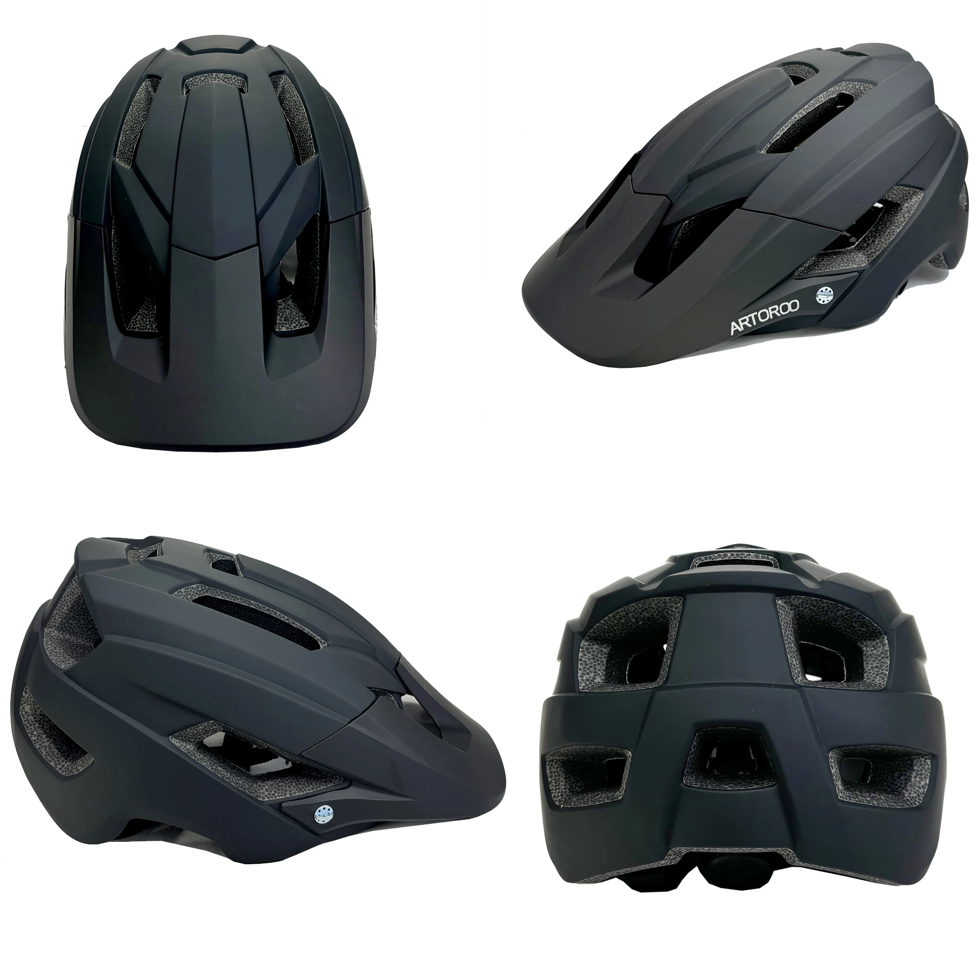 Large Adult Mountain Bike Helmet, Ultra-light MTB Bike Helmet With Brim -  AliExpress 18