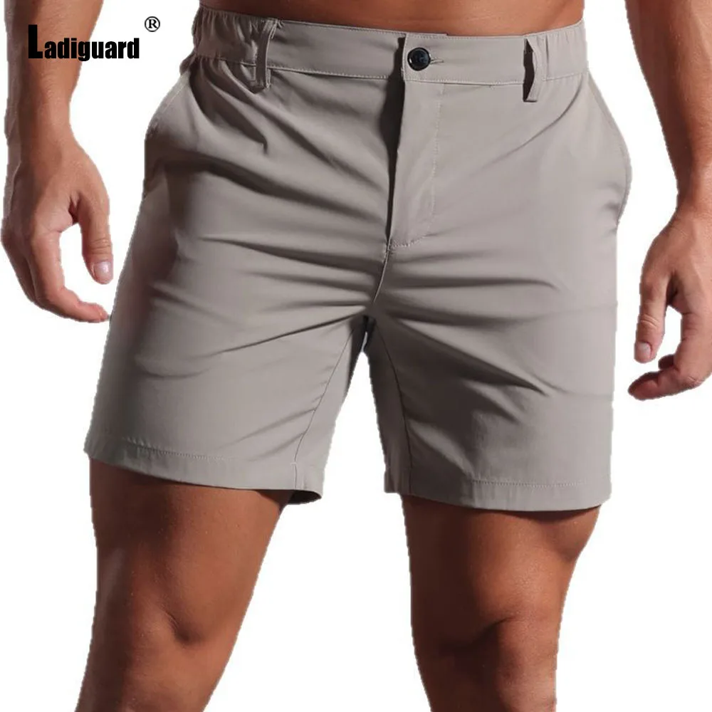 

Мужские хлопковые шорты цвета хаки, синие укороченные брюки с карманами-стойкой, мужская спортивная одежда для бега, 2025 стильные простые повседневные пляжные шорты
