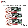 3Pcs 350mah 2S T