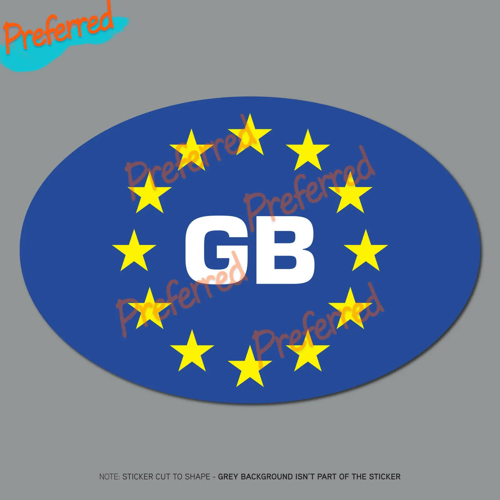 Euro GB Oval Sticker EU European Road Legal Car Badge Vinyl for Cup, Laptop, Glass Door，car Cooler Car Sticker Decal Decoration