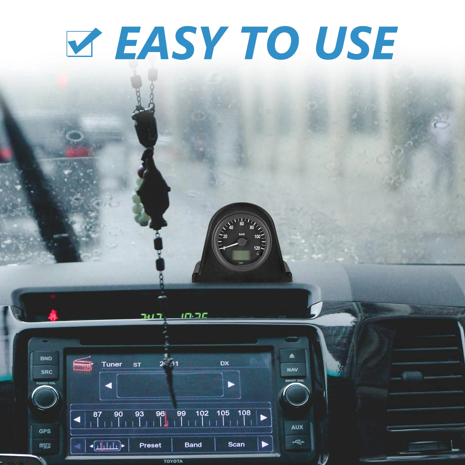 

Single Holder For Car Instruments Plastic Dash Durable Compact Design Easy Installation Automotive Meter Mount Dashboard Housing