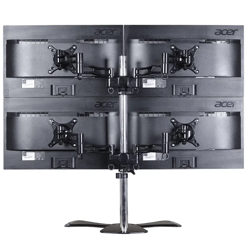 Increase the height of the desktop LCD monitor bracket D08S-2 rotating multi-screen four-screen computer bracket