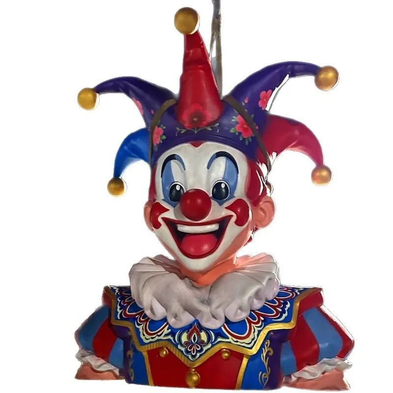Fiberglass luminous clown sculpture large cartoon, character clown female model, mascot ornament
