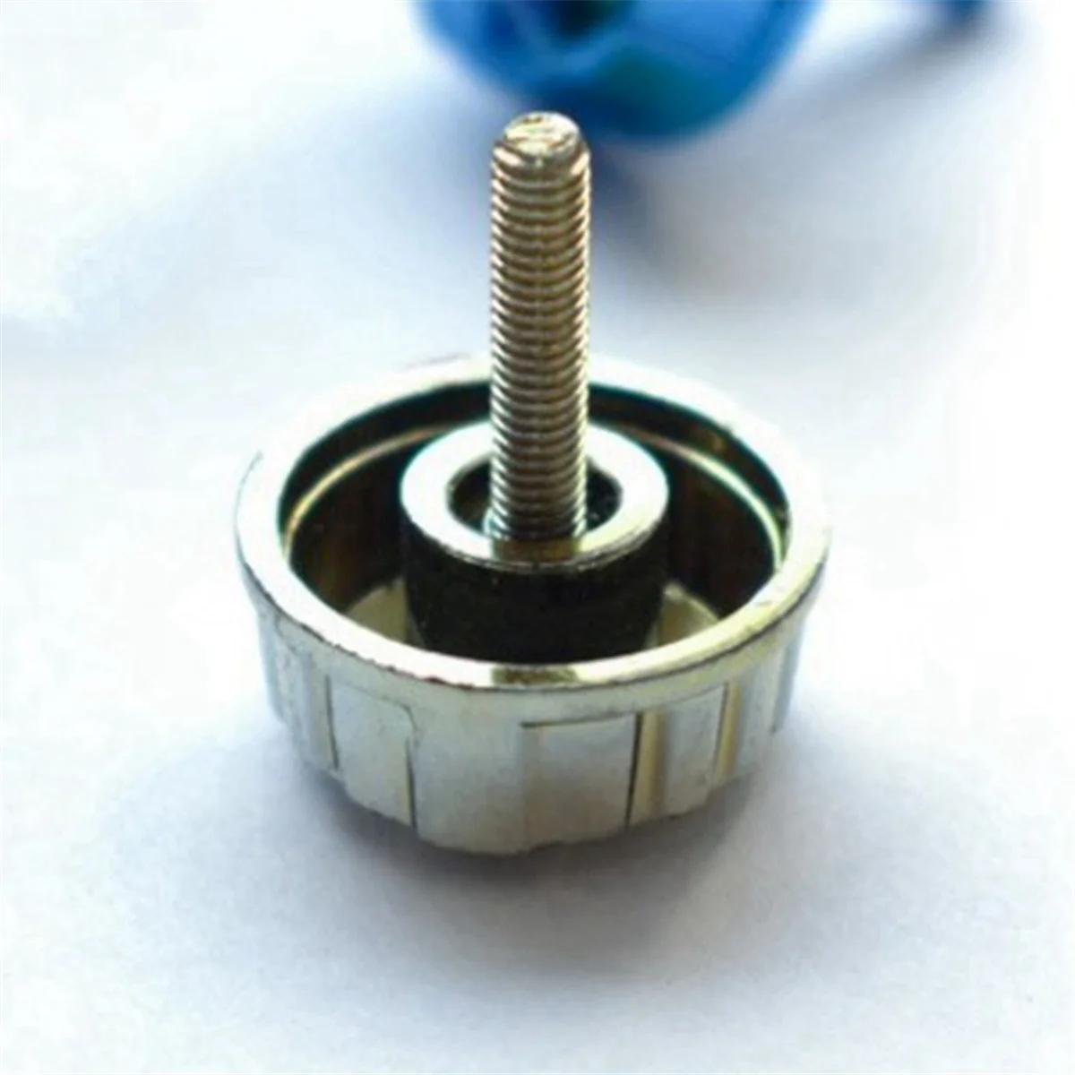 A71P 10PCS Angeln Zubehör Liefert Tackle Rad Rocker Griff Teile Rocker Arm Abdeckung Meer Stange Rad Muttern Griff Silber