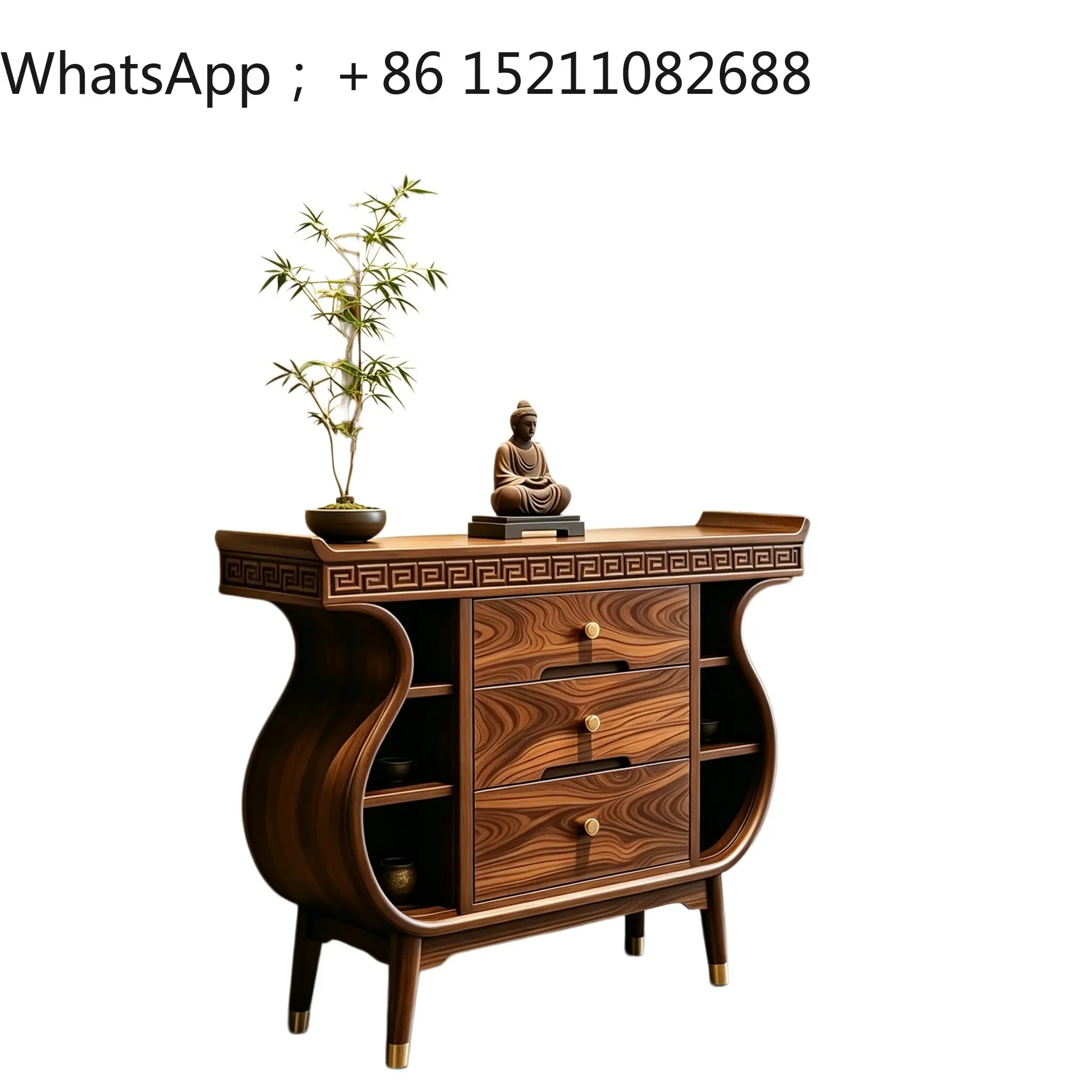 SCY small apartment ash wood porch cabinet against the wall for home table supply, case partition, simple solid wood porch
